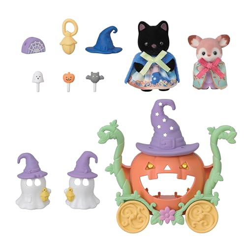 Sylvanian Families Halloween Ghost and Pumpkin Carriage Set for Dollhouse Toy SE-216 EPOCH