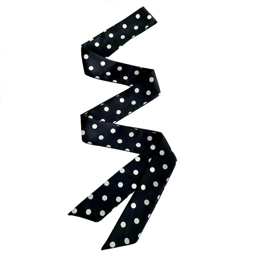 Printed Polka Dot Scarf Ribbon Long Scarves Elegant Scarf Headband  Party