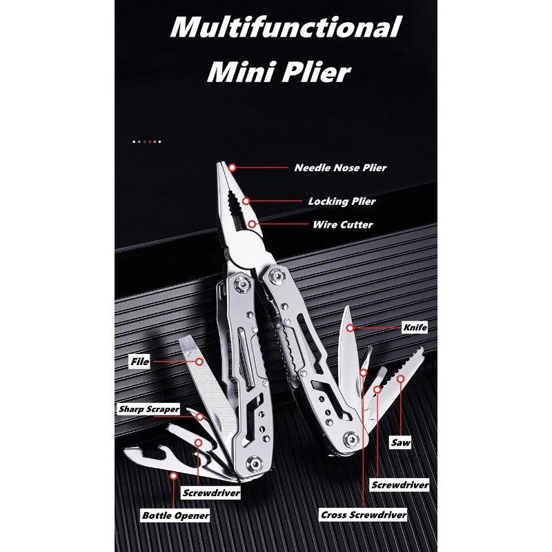 Taschen Mini-Zange Messer Schraubendreher Klappbar Kleines Multitool Öffner Nagelfeile Präzisionszange Handwerkzeuge Outdoor Notfallwerkzeug