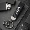 XQNW2 Car Carbon Fiber Keychain Luxury Keyring Buckle Accessories For KIA Carnival Niro EV9 K8 Forte Cerato Sportage Ray EV Telluride