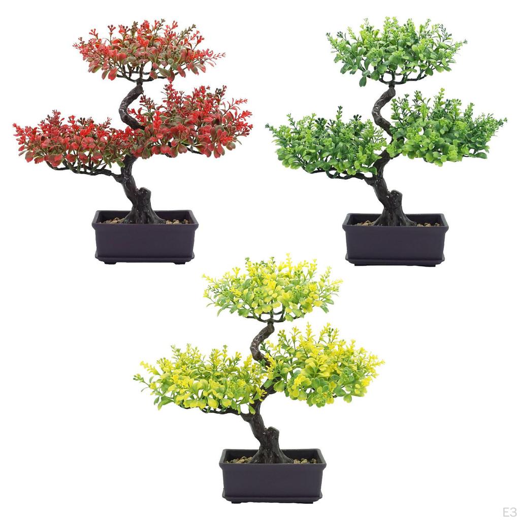 Artificial Bonsai Ornament, Realistic Faux Potted Plant, Plant for Office, Tabletop, Home