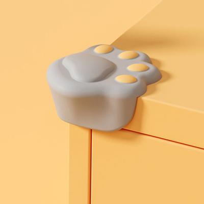 Eckenschutz mit Katzenpfote, selbstklebend, weich, Baby-Proofing-Eckenschutz für Möbel