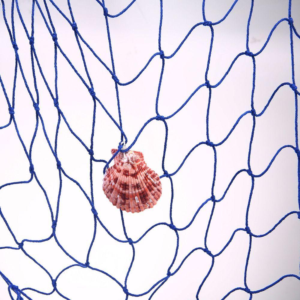 Background Wall Hanging Ornaments Nautical Ocean Theme Home Wall Decor Shell Nets Mediterranean Style Decorative Fishing Net