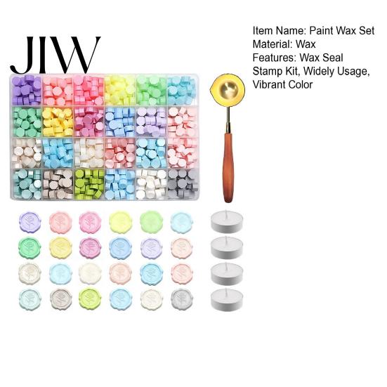 Wedding Invitation Tools Wax Seal Kit, with Beads Melting Spoon And Candles Set, Crafting Starter Set Stamp for DIY Invitations Candle