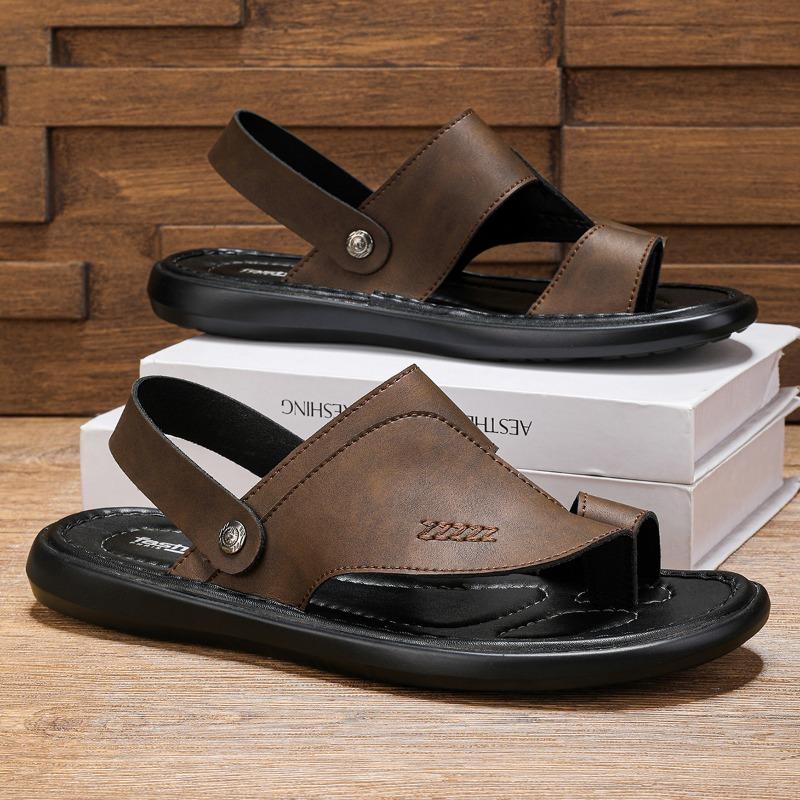 Men's Slippers Sandals Summer New Sandals Male Adult Casual Slippers For Men Beach Shoes Non-slip Open-toe Sandals For Outdoor