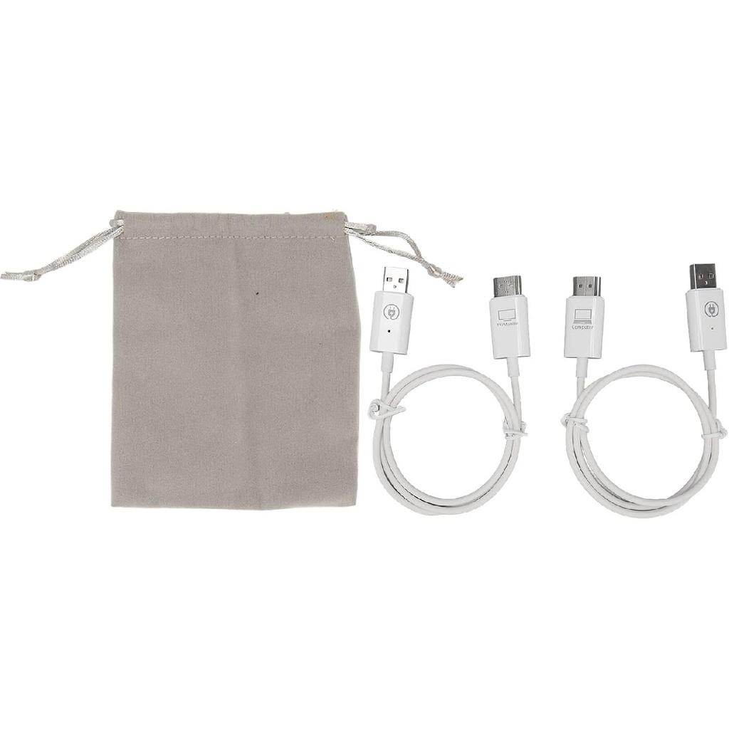 HD Receiver and Transmitter Kit - 1080P 4K Ultra Mode Dongle Adapter, Convenient 2-Cable Plug and Play Streaming Media for , Dongle, Labtop, PC