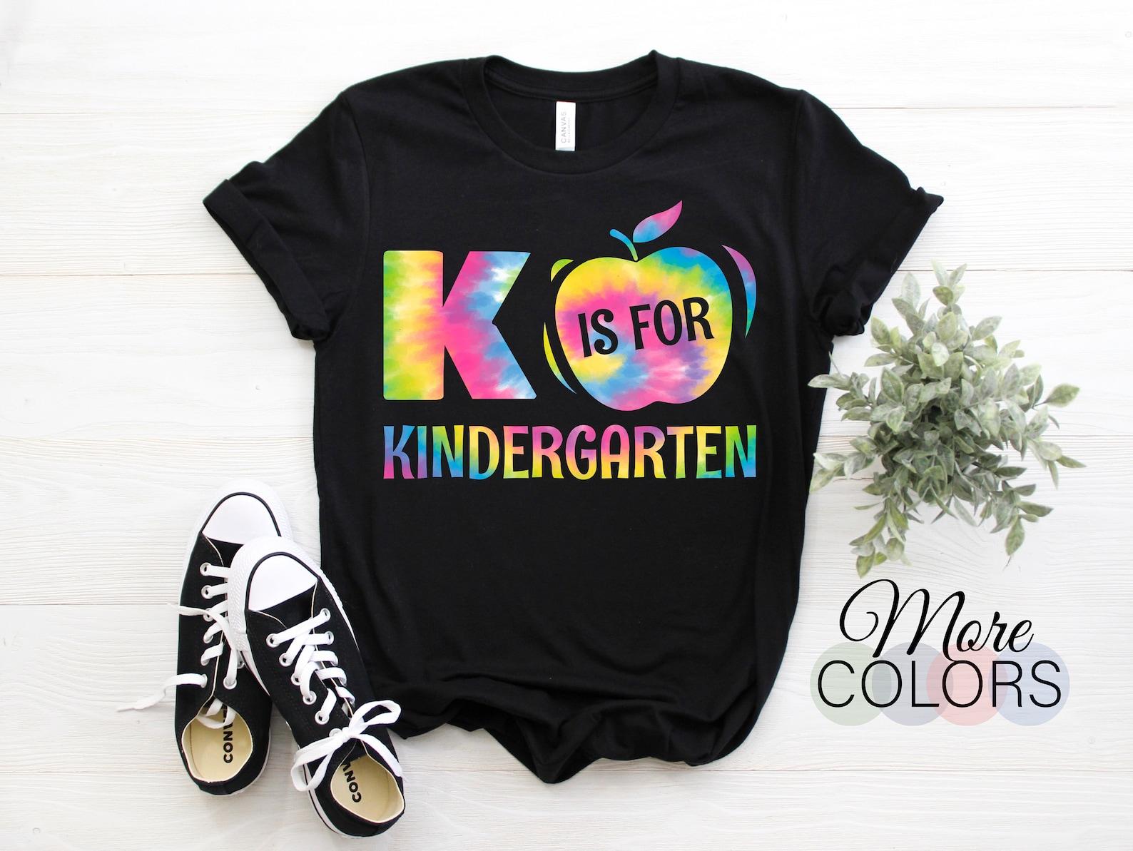 K Is For Kindergarten Teacher Tie Dye Back To School Kinder Gift Gift T-Shirt, Kinder Back To School Students Kids Boys Girls Kindergartner, 150