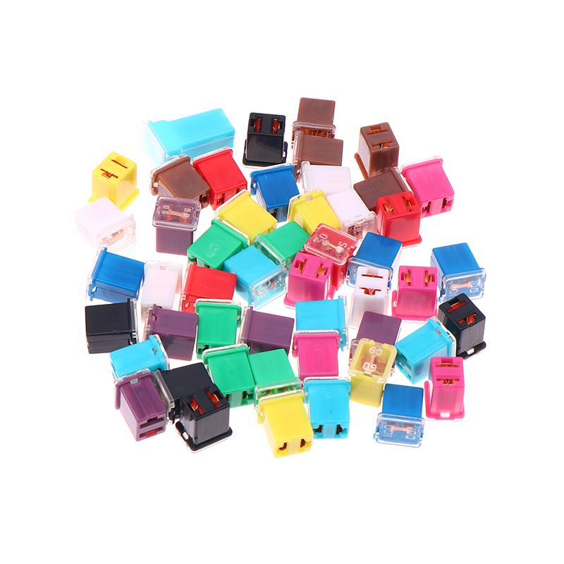 5pcs Mini Square Fuse 20A 30A 40A 50A 60A 70A 80A 90A Set Automotive Car Fuse With Plastic Box Assortment Auto Fuse