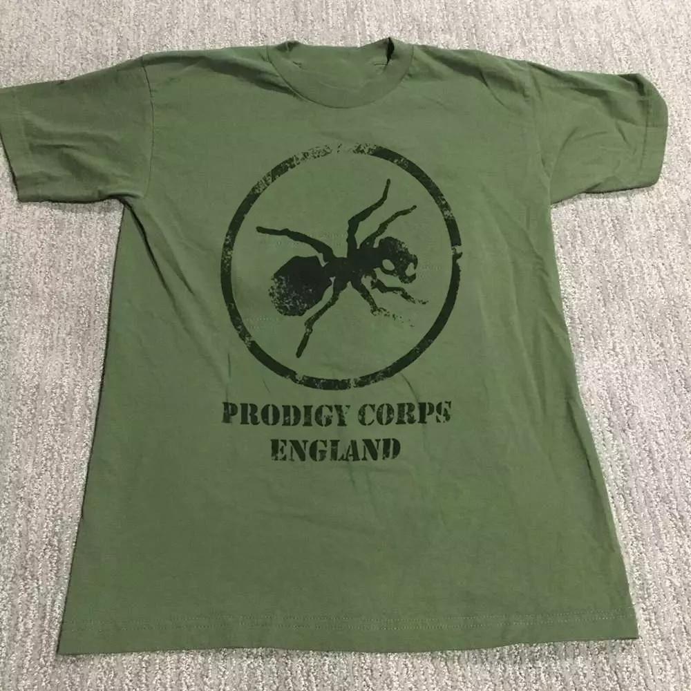 THE PRODIGY Группа Корп Англия Зеленая Футболка Полный Размер S-5XL AA2048 Унисекс Футболка XXL