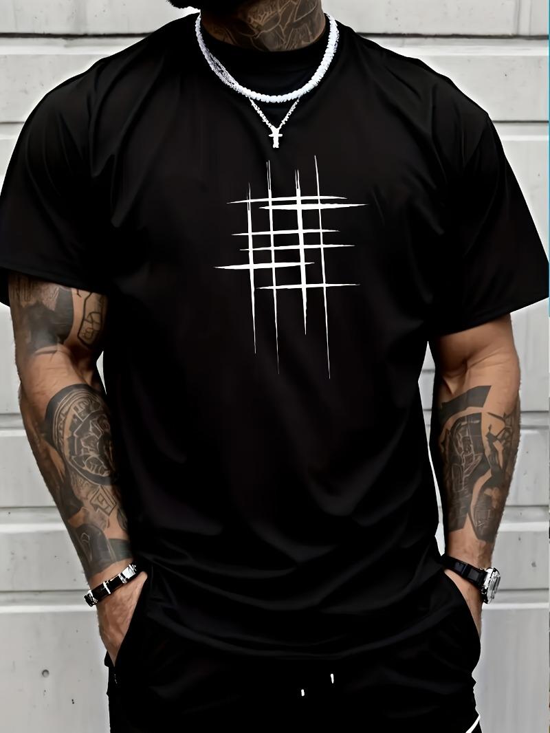 Men s Casual Short Sleeve T-Shirt - Round Neck S