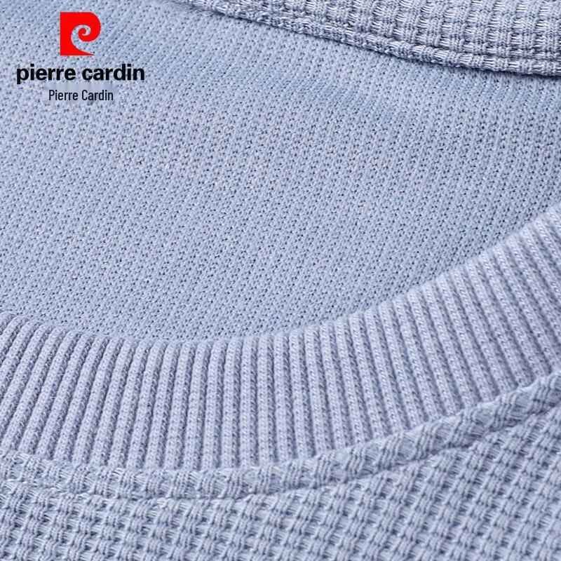 Pierre Cardin Men's Waffle-Knit Silk Blend Pullover Sweatshirt