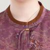 Stylish Plus Size Mid-Sleeve Shirt for Elderly Women: Spring/Summer Tang Suit Top for 70-Year-Olds