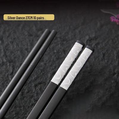 Beijiejie Silver-Head Alloy Serving Chopsticks