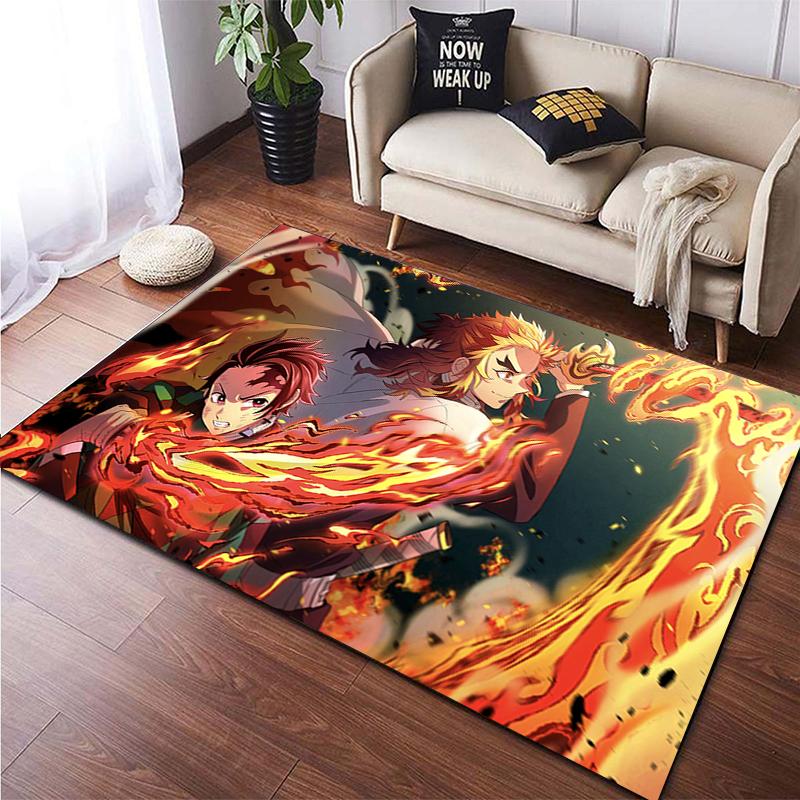 Demon Slayer Custom Carpet Living Room Carpet  Camping Mat Kitchen Mat Yoga Mat Washroom Floor Mat Decoracion Room Kitchen Mat