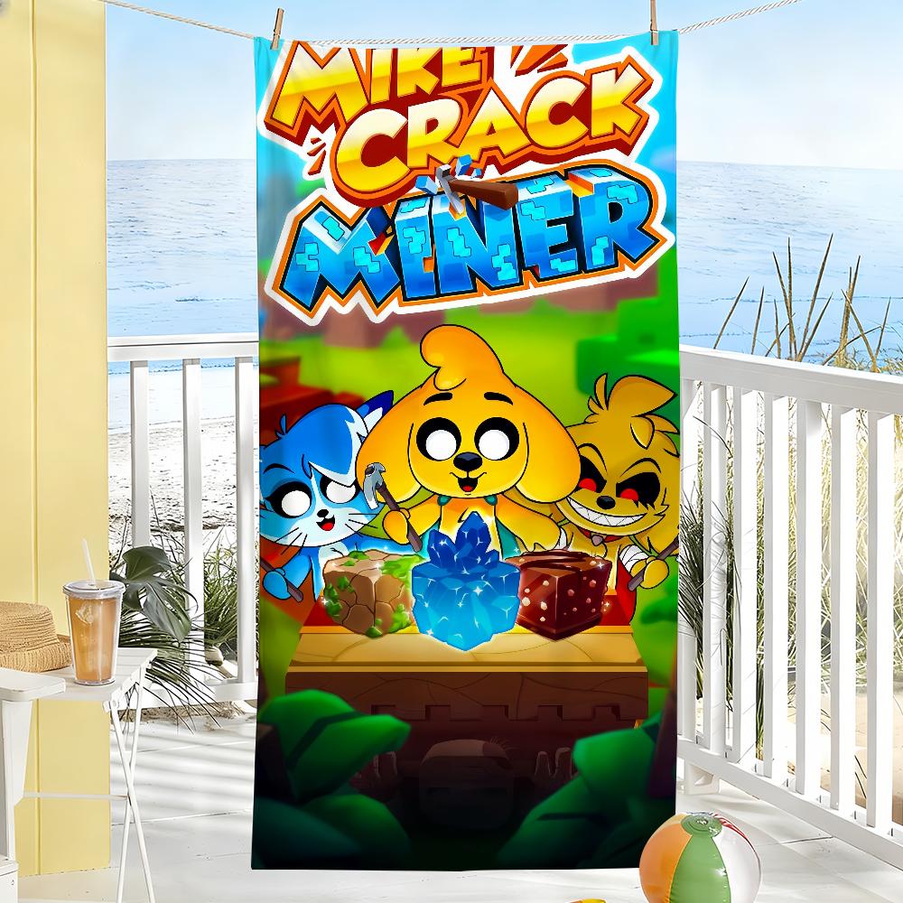 Game M-Mikecrack Miner Cool Towel Soft Pool Gift For Travel Gym Shower Camping Quick Dry Sports Large Beach Towels
