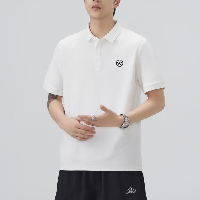 Summer Thin Three-dimensional Silicone Printed Short-sleeved POLO Shirt Men's T-shirt Top