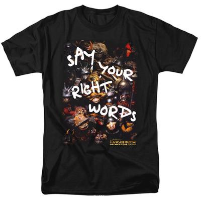 Labyrinth "Right Words" T-Shirt or Sleeveless Tank - Through 6X Unisex T-Shirt