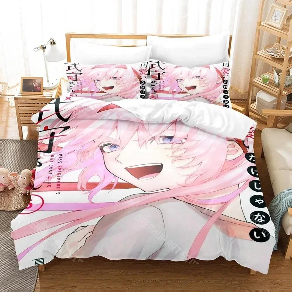 Shikimori's Not Just a Cutie Bedding Set Single Twin Full Queen King Size Bed Set Aldult Kid Bedroom Duvetcover Sets Anime Bed