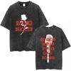 Osaki Anime Vintage Washed T-Shirt Herren Damen Kleidung Harajuku Kurzarm T-Shirts Lässige T-Shirts