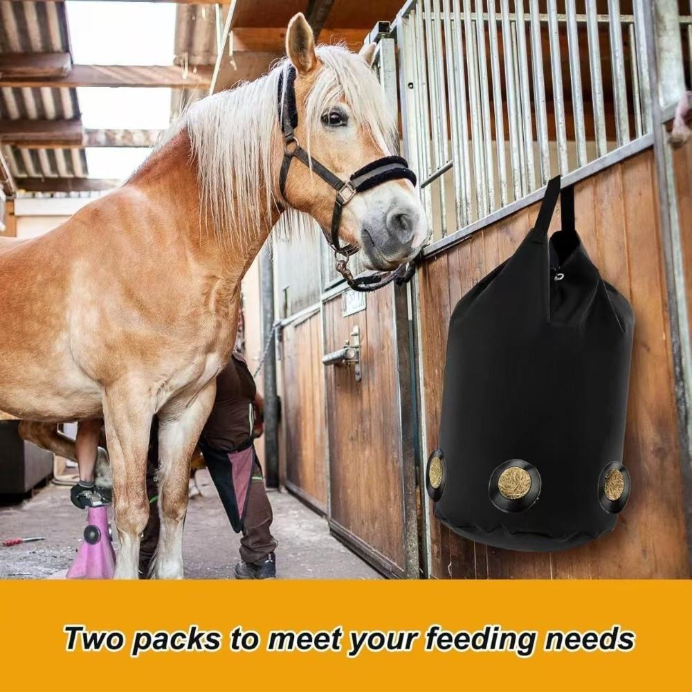 Portable Large Capacity Hay Storage Bag Waterproof Moisture-proof Horse Hay Bag Oxford Cloth Breathable Hay Feed Bag Stables Use