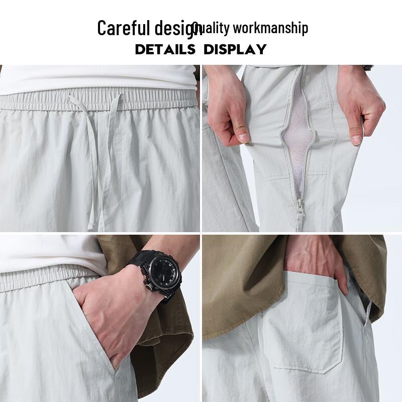 Men's Loose-Fit Straight Leg Casual Cargo Pants