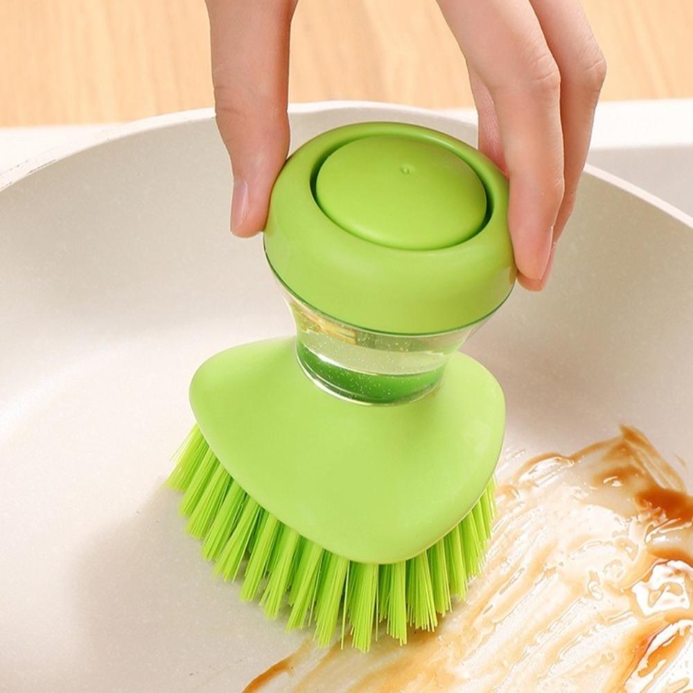 Round Bristle Head Dish Brush Ergonomic Grip Dishwashing Brush Kitchen Cleaning Brush  Kitchen Sink
