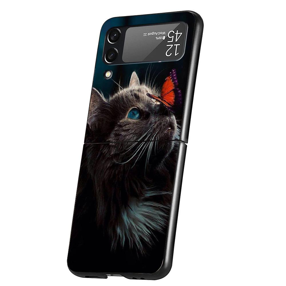 Cool Animal Big Cat Tiger Cover Phone Case For Samsung Galaxy Z Flip 7 6 5 4 3 5G Flip7 Flip6 Flip5 Flip4 Flip3 Black Fundas She