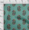 oneOone Cotton Flex Fabric Paisley Block Printed Craft Fabric BTY 40 Inch