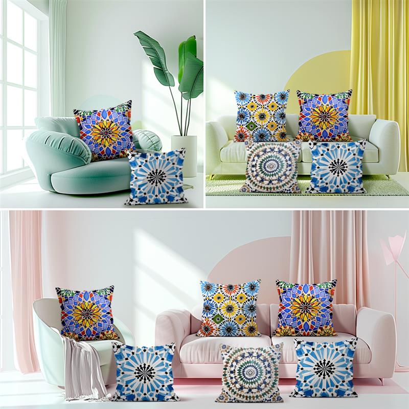 1 Pc Moroccan Style Geometry Pillow Cover For Home Living Room Bedroom Sofa Office Decorative Pillowcase Soft Throw Pillows