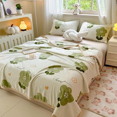 Encrypted High Weight Milk Plush Blanket, Cloud Mink Velvet Printed Cover Blanket, Can Sleep Naked Blanket
