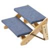 VEVOR Wood Pet Stairs, 2-Step Dog Stairs for Beds, Sofa & Cars, 50 Kg Load Capacity, Floded Flat Design