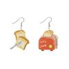 Personalized Environmentally Friendly Acrylic Earrings, Cartoon Burger Kitchen Tableware Modeling Earrings Earrings