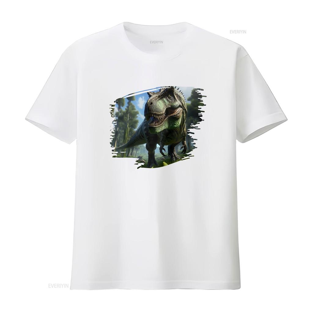 T Rex Tyrannosaurus Shirt Dinosaur For Dino Lover Prehistoric Vintage Washed Breathable Stretched Homme Stylish Streetwear