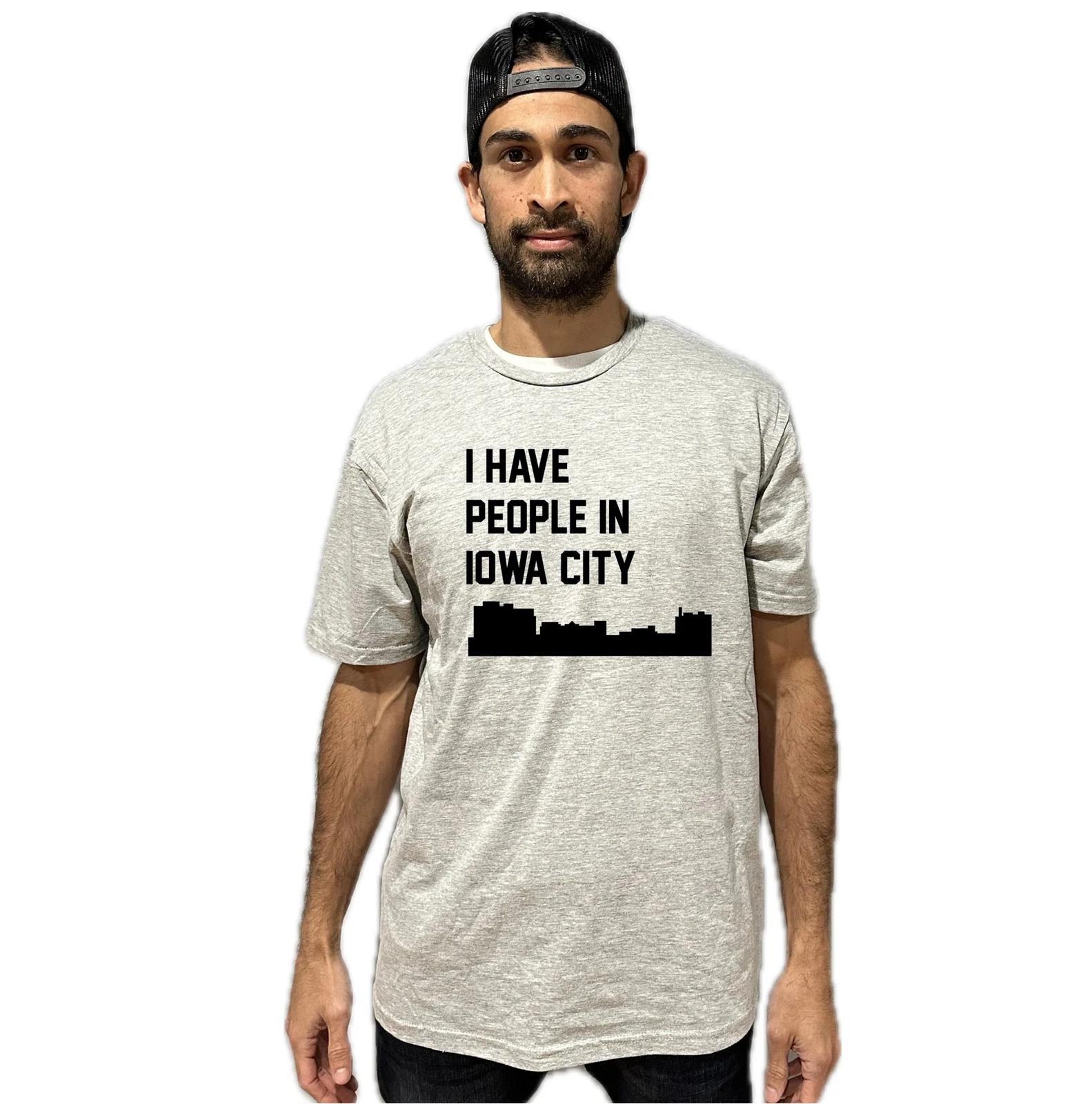 I Have People In Iowa City Iowa Skyline T-Shirt 4XL