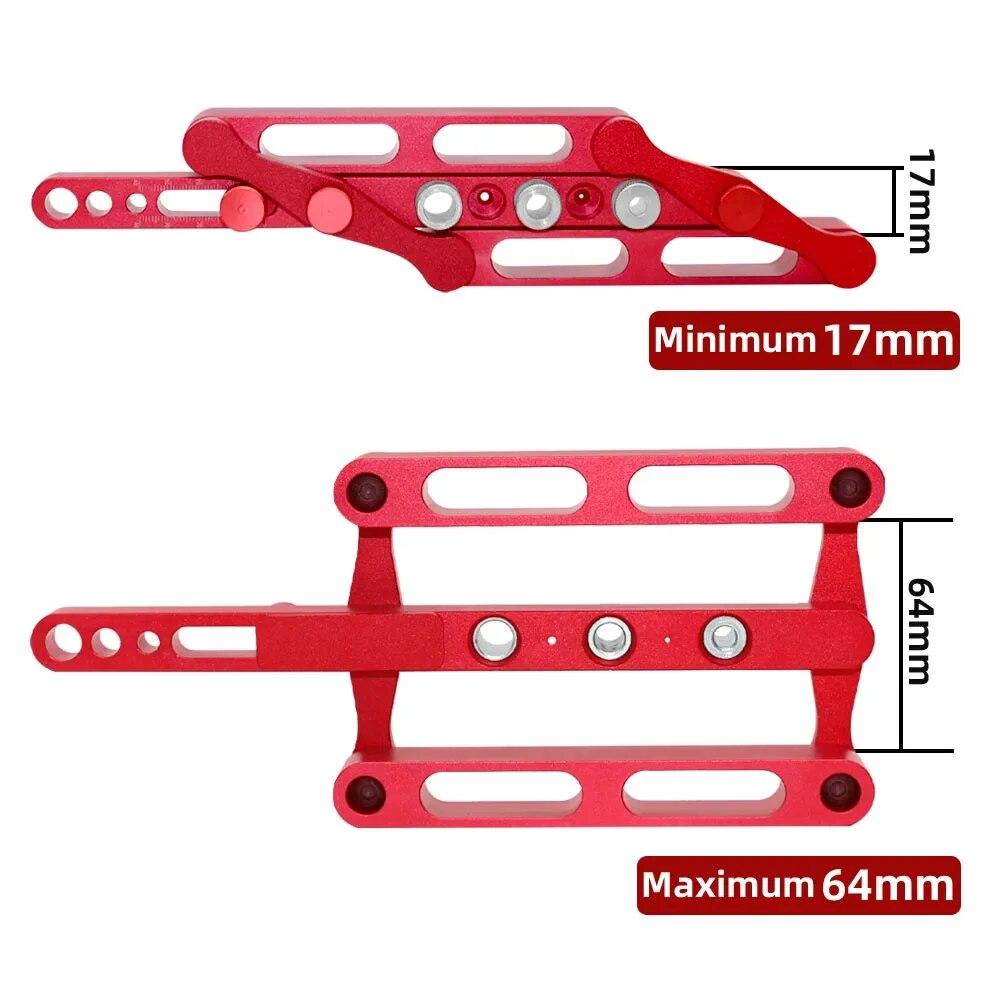 Selbstzentrierender Dübelbohrschablone, Metrische Standard 6/8/10mm Dübelbohrschablone, Holz Dübel Loch Bohranleitung Holzbearbeitung Positionierer Locator