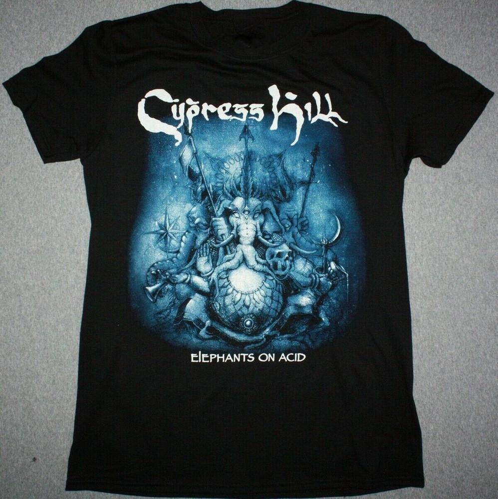 Vintage Cypress Hill Elefanten auf Säure Baumwolle Schwarz Herren S-234XL T-Shirt NI629 Unisex T-Shirt
