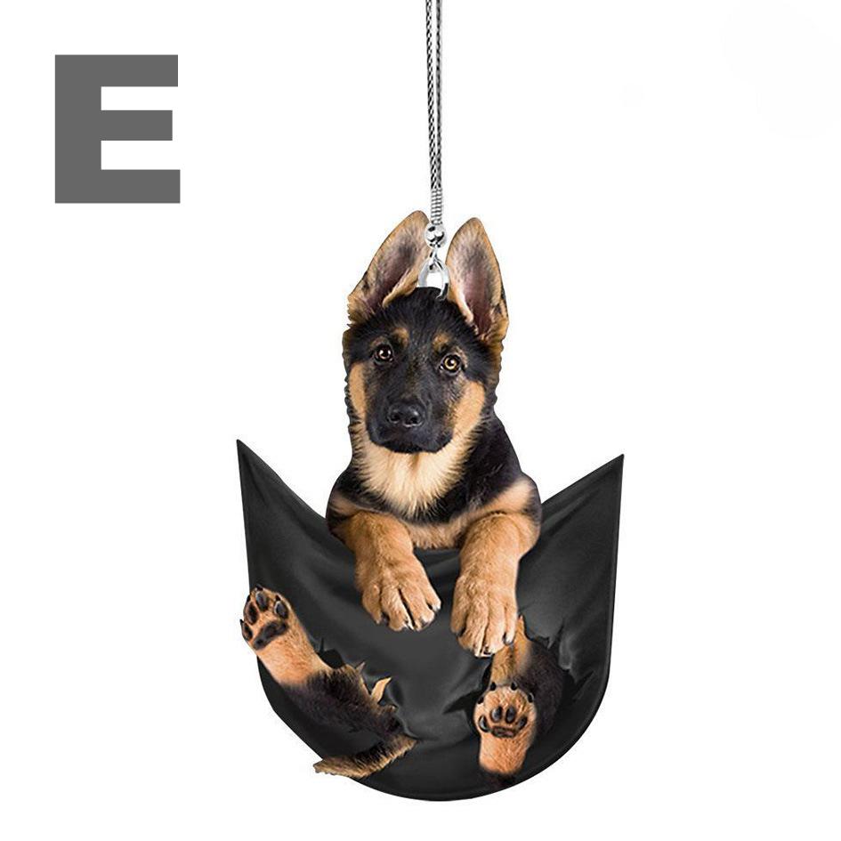 

Plush Puppy Rearview Mirrors Pendant Car Hanging Ornaments Auto Interior Hanging Decoration for Car Funny Toy Gift for Men Women
