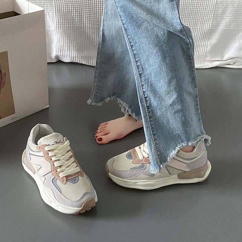 2025 summer new thick-soled Forrest Gump shoes female student Korean version versatile casual shoes round head running shoes female LY-982