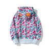 Japanese Trendy Multi-color Camouflage Shark Hoodie - Miami City Edition for Youth