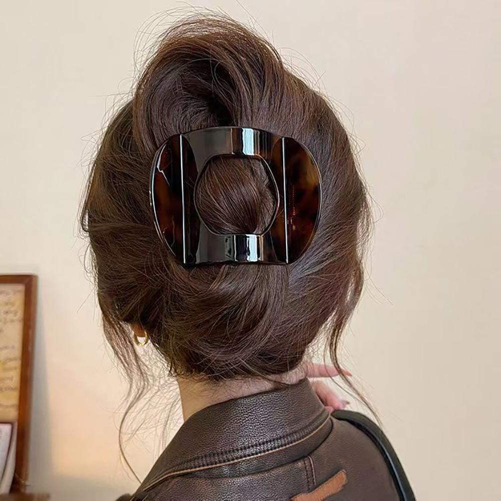 Pinza para el pelo retro con diseño de carey, elegante y sencilla, antideslizante, accesorio para el pelo para mujer.