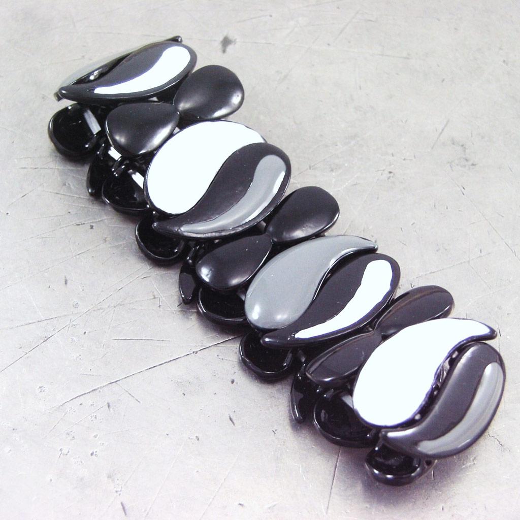 NOA [G5524] - Designer Bracelet 'Arlequin' Black White