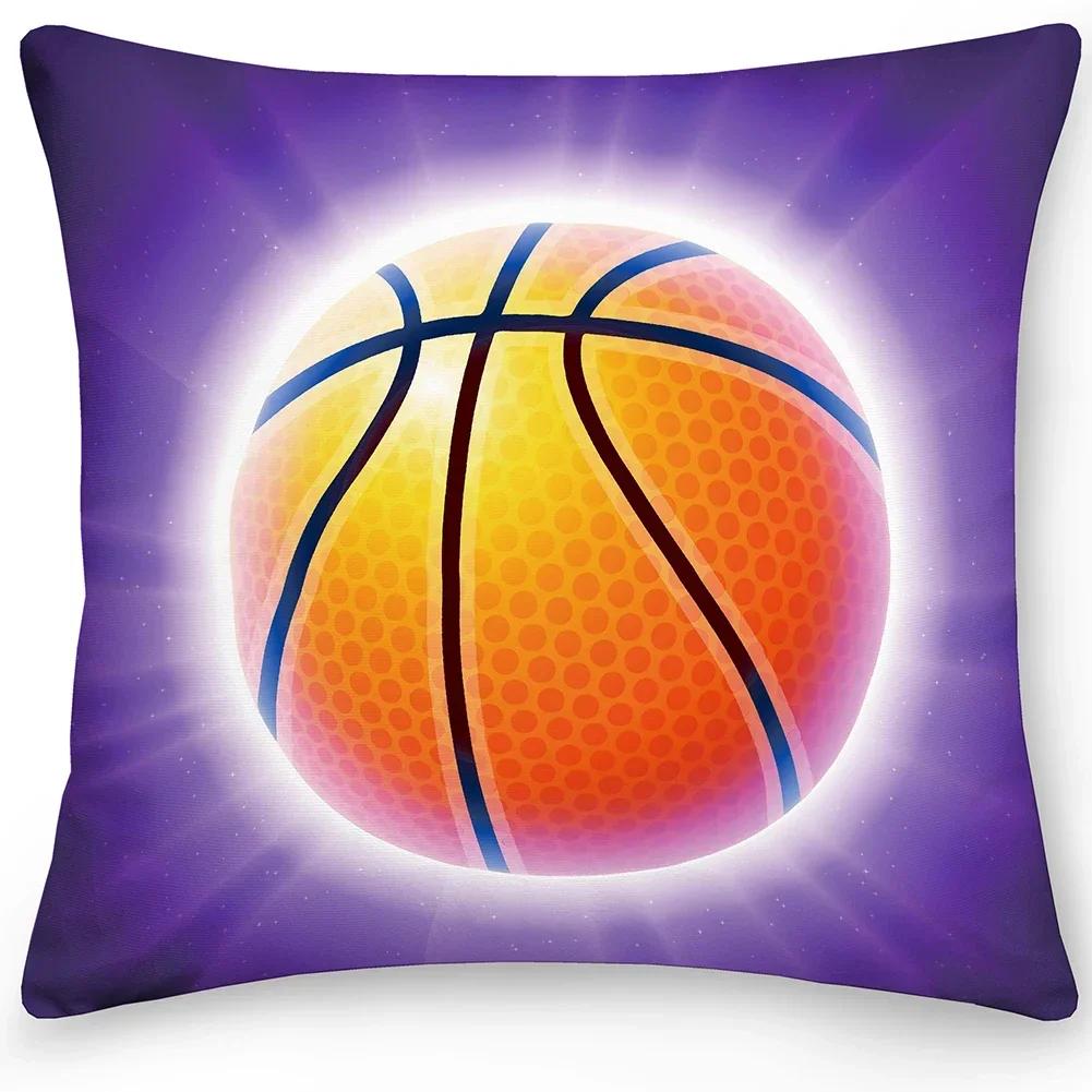 Pillowcase Square Cushion Cover  Soccer Basketball Office Sofa  Home Decoration
