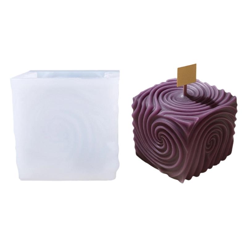 Geometric Striped Silicone Candle Mold Spherical Soap Making Mold For Epoxy Resin Candle Soap Wedding Home Decoration