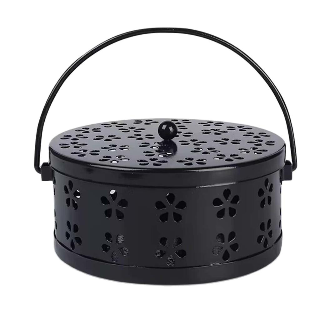 Mosquito-Repellent Fireproof Mosquito-Repellent Household with Cover Wrought Iron Sandalwood Mosquito Incense Burner 7