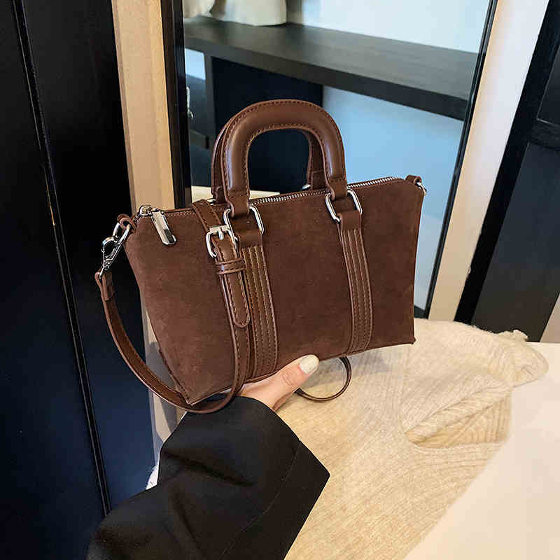 Frosted Retro Tote Small Bag Women Autumn Winter New Pillow Bags High-end Textured Lady Commuter Crossbody Bags