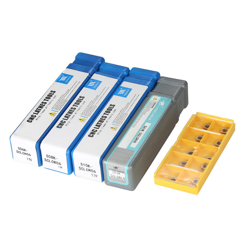 10pcs Box CCMT060204 HM Carbide Inserts + 6 7 8 10mm SCLCR06 Holder Boring Bar + 4pcs Wrench Lathe Turning Tool