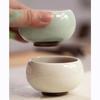 Ru Kiln Tea Cup Master Cup Ceramic Tasting Tea Cup Open Ice Crack Glaze Leather Kangxi Tongbao Bottom Section Copper Coin Cups