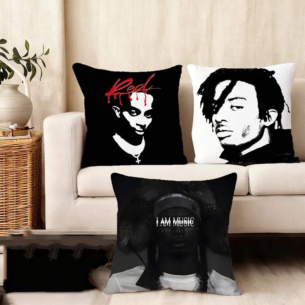 PPlayboi CartiI Rapper Cushion Cover Plush Fabric Soft DoubleSided Printed Sofa Warm Winter Home Child Gift Pillow Case
