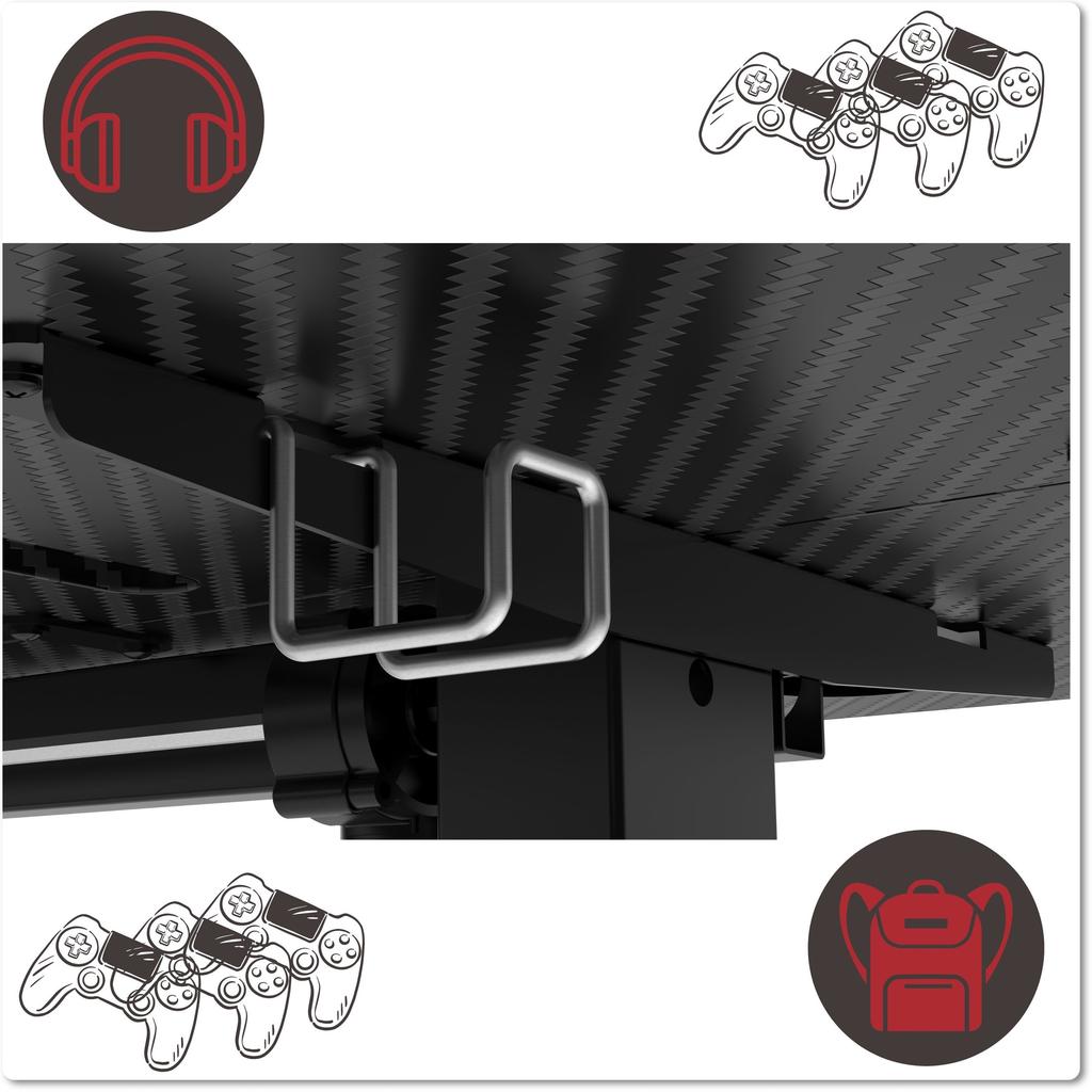 Shadow Gamer Electric Gaming Desk 2.0 LED RGB 120 Cm