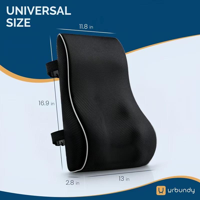 Ergonomiczna poduszka lędźwiowa z pianki memory do foteli samochodowych i biurowych